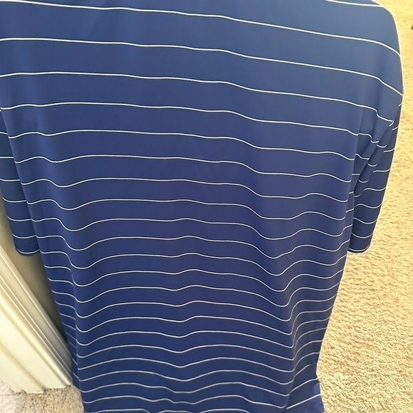 Men’s used blue white striped size XXL 2XL Walter Hagen polo shirt hydro dri - Picture 3 of 3